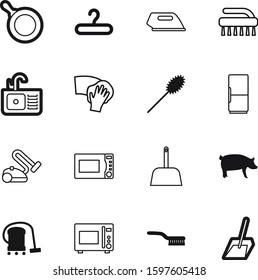 domestic vector icon set such as: empty, simple, collection, electronics, cloakroom, washer, hook, pictogram, furniture, cook, group, livestock, outline, nature, rag, device, ironing, bathroom