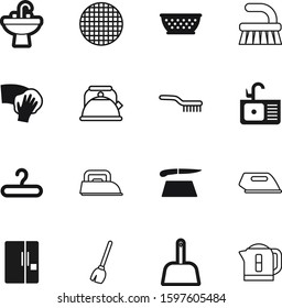 domestic vector icon set such as: blade, pasta, silhouette, power, restaurant, hook, indoors, flour, wood, hand, plastic, surface, scoop, dirt, logo, squeegee, broomstick, wipe, board, wooden, cooler