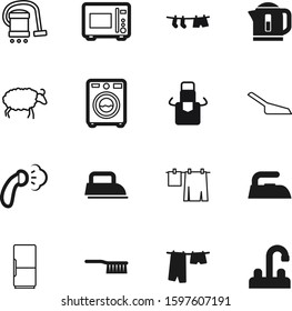 domestic vector icon set such as: fetlock, color, wire, thermal, shape, cold, lines, pet, scoop, natural, nature, agriculture, protective, creative, cooler, button, fridge, sand, washer, refrigerator