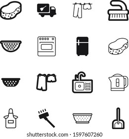 domestic vector icon set such as: worker, team, kettle, animal, boil, drink, men, barbecue, washbasin, heat, women, protective, fetlock, litter, place, electrical, tap, figure, hoover, scoop, dress