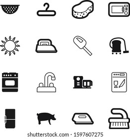 domestic vector icon set such as: dinner, ham, furniture, natural, cool, hook, pasta, classic, coat, color, livestock, sponge, dust, processor, kitchenware, tap, bake, fuel, sale, faucet, dress, gas