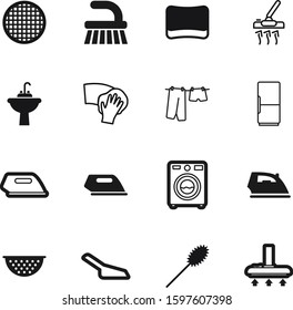 domestic vector icon set such as: hand, sieve, sand, polish, scoop, box, duster, identity, kitten, wipe, animal, drying, pictogram, dry, device, meal, room, rag, faucet, preparation, cold, life