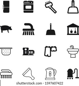 domestic vector icon set such as: inside, iron, scrub, wet, thermal, tap, power, ice, isometric, mixer, drop, wipe, dress, piglet, pork, processor, cartoon, color, tea, simple, piggy, farm, estate