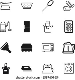 domestic vector icon set such as: board, electronics, restaurant, microwave, contemporary, wood, fridge, power, furniture, freeze, stainless, soap, liquid, culinary, wet, outline, ice, metallic
