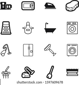 domestic vector icon set such as: cut, floor, garment, interior, image, brush, refrigerator, wiper, fridge, cold, simple, clip, cooler, cloth, tap, faucet, utensil, chef, cover, job, culinary, outfit