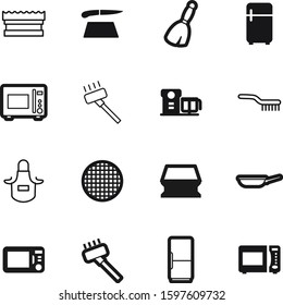 domestic vector icon set such as: mixer, graphic, blade, art, frying, surface, sifting, cuisine, fresh, color, cooler, style, knife, pad, cover, sifter, worker, pictogram, meal, board, stick, outfit