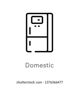 domestic vector line icon. Simple element illustration. domestic outline icon from technology concept. Can be used for web and mobile