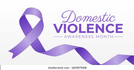 Domestic Violence Awareness Month Background Banner