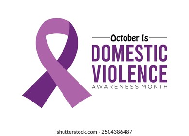 Domestic Violence awareness month. banner background vector illustration with awareness design.