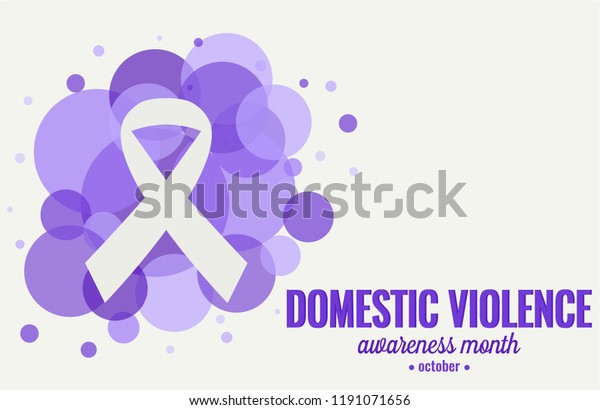Download Domestic Violence Awareness Month Card Background Stock ...