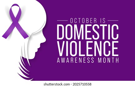 Domestic Violence awareness month (DVAM) is observed every year in October, to acknowledge domestic violence survivors and be a voice for its victims. Vector illustration