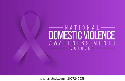 Domestic Violence awareness month (DVAM) is observed every year in October, to acknowledge domestic violence survivors and be a voice for its victims. Vector illustration