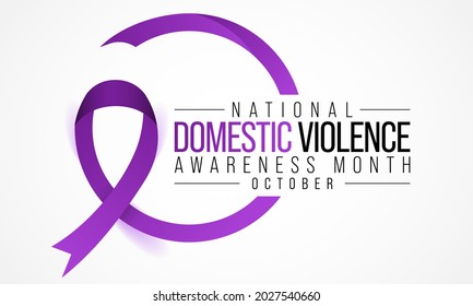 Domestic Violence awareness month (DVAM) is observed every year in October, to acknowledge domestic violence survivors and be a voice for its victims. Vector illustration