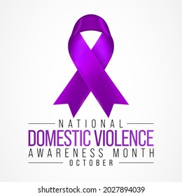 Domestic Violence awareness month (DVAM) is observed every year in October, to acknowledge domestic violence survivors and be a voice for its victims. Vector illustration