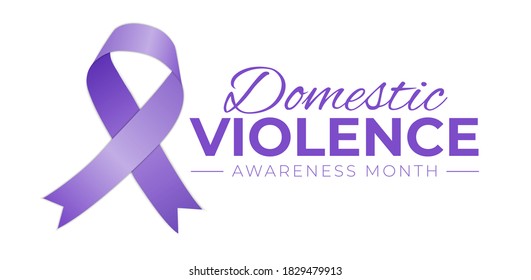 Domestic Violence Awareness Month Logo Icon Isolated