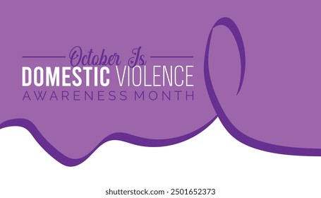 Domestic Violence Awareness Month is observed every year on October.Holiday concept background, placard, banner design template Vector illustration background design.