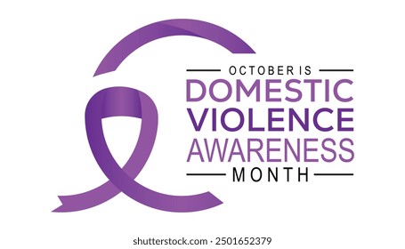 Domestic Violence Awareness Month is observed every year on October.Holiday concept background, placard, banner design template Vector illustration background design.