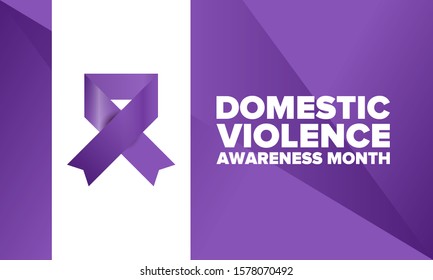 Domestic Violence Awareness Month October Celebrate Stock Vector ...