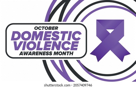 Domestic Violence Awareness Month October Celebrate Stock Vector ...