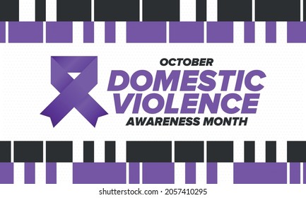 Domestic Violence Awareness Month October Celebrate Stock Vector ...