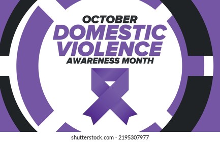 Domestic Violence Awareness Month October Celebrate Stock Vector ...