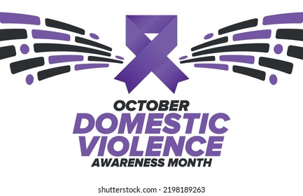 Domestic Violence Awareness Month October Celebrate Stock Vector ...