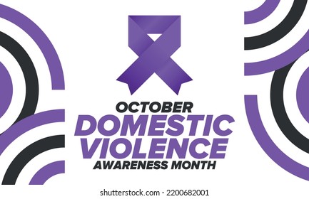 Domestic Violence Awareness Month October Celebrate Stock Vector ...