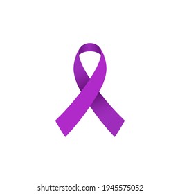 Domestic violence awareness ribbon. Clipart icon image isolated on white background