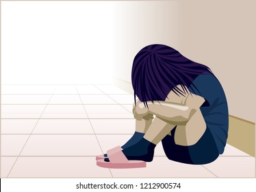 Domestic Violence, Child In The Corner, Woman Depression, Abuse, Beat, Girl, Child, Violence Against Women