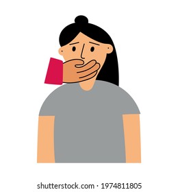 Domestic violence concept. Illustration on white background.
