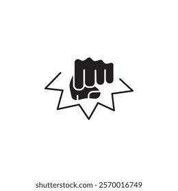 Domestic violence icon black and white vector outline sign