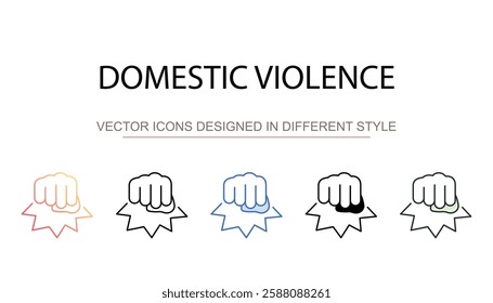 Domestic Violence icon design with white background stock illustration