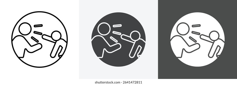 Domestic violence icon set vector art