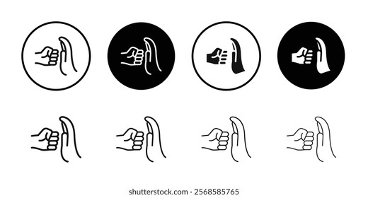 Domestic violence icon Simple thin outline