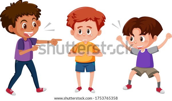 Domestic Violence Kid Bullying Others On Stock Vector (Royalty Free ...