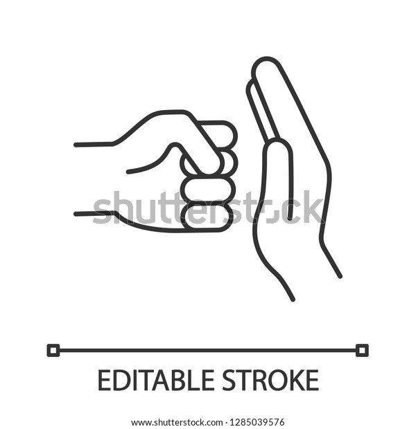Vector De Stock Libre De Regalias Sobre Icono Lineal De Violencia Domestica Ilustracion1285039576