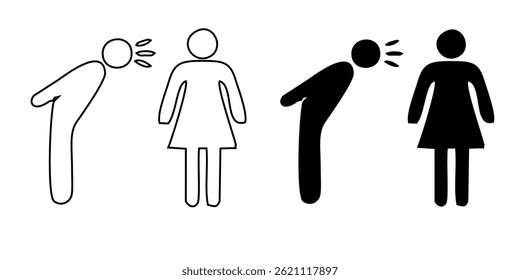 Domestic Violence Thin simple Line Icons