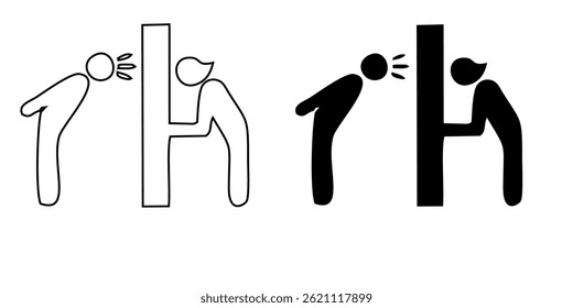 Domestic Violence Thin simple Line Icons