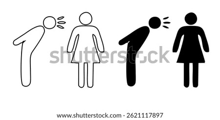 Domestic Violence Thin simple Line Icons