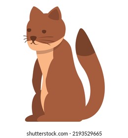 Domestic weasel icon cartoon vector. Cute animal. Carnivore pet