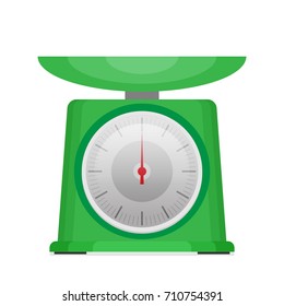 Domestic weigh scales flat vector