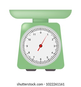 Domestic weigh scales icon. Cartoon illustration of domestic weigh scales vector icon for web design