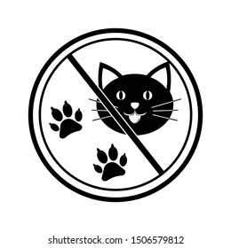 domestic or wild animals are not allowed, emblem, logo, stop icon