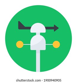 
Un icono doméstico de molino de viento en forma de vector plano 