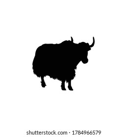 Domestic Yak Silhouette Vector Illustration