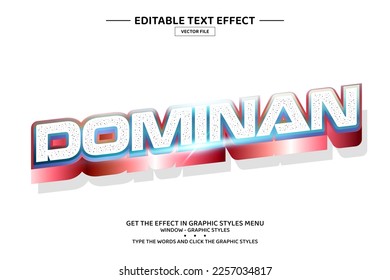 Dominan 3D editable text effect template