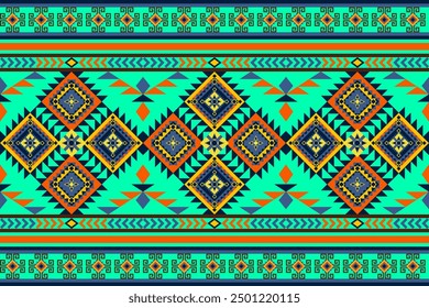 Dominant colors Navajo design ornament pattern, Native American Southwest design Aztec pattern geometric ethnic textile texture tribal aztec pattern navajo mexican fabric seamless vector textile,decor