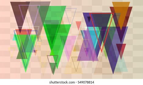 dominant diagram of pattern, view beside speculative triangles vector background