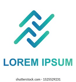 the dominant gradient blue color. modern and simple logo