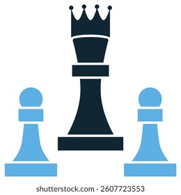 Dominant icon vector. Symbol for leadership, strength, and power. Ideal for success concepts, business presentations, and growth strategies.